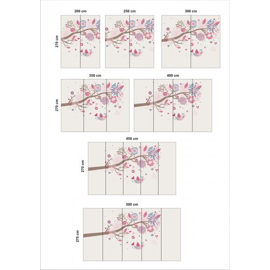 Αυτοκόλλητη ταπετσαρία - Ροζ αγάπη