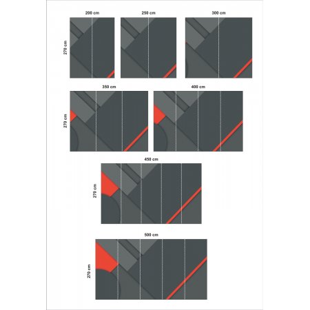 Αυτοκόλλητη Ταπετσαρία - Charcoal and red