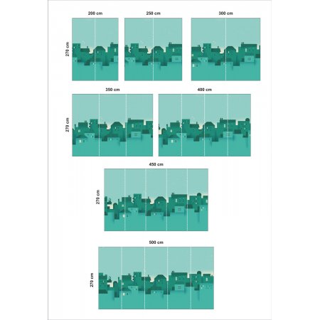 Αυτοκόλλητη Ταπετσαρία - Πράσινα σπίτια