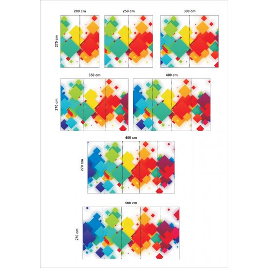 Αυτοκόλλητη Ταπετσαρία - Colorful Squares