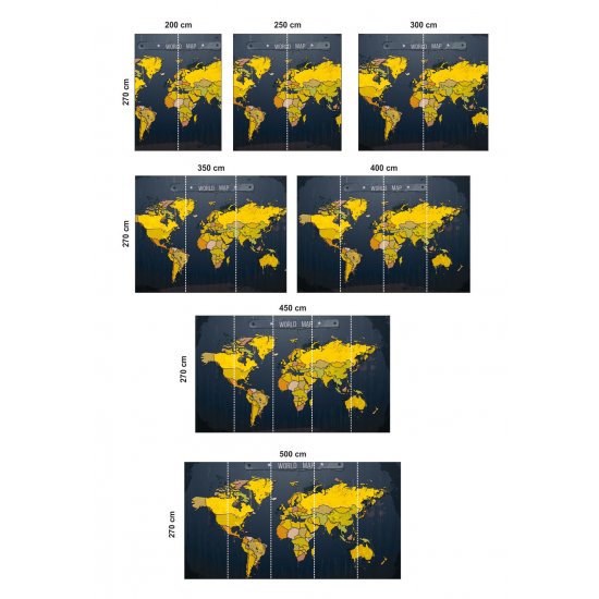 Αυτοκόλλητη Ταπετσαρία - Παγκόσμιος Χάρτης