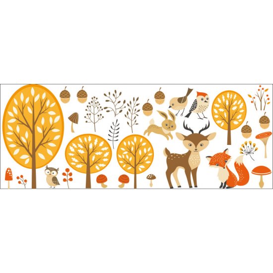 Παιδικό Αυτοκόλλητο Τοίχου - Ζώακια στο Δάσος Παιδικό Αυτοκόλλητο Τοίχου - Ζώακια στο Δάσος