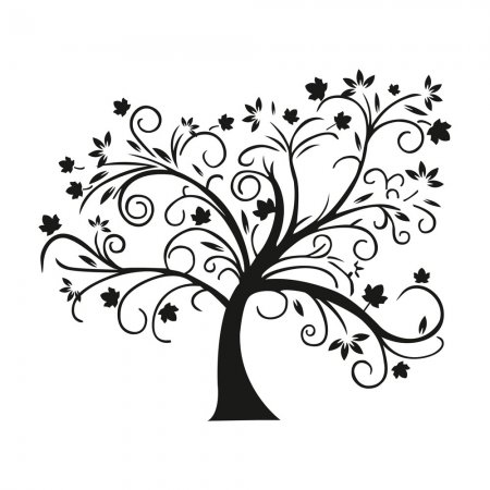 Αυτοκόλλητο Τοίχου - Δέντρο διακόσμησης