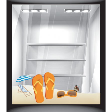 Αυτοκόλλητο βιτρίνας - Παραλία