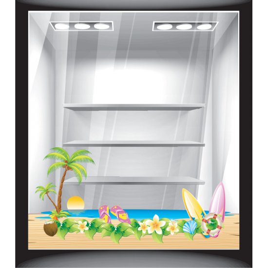 Αυτοκόλλητο βιτρίνας - Παραλία 2