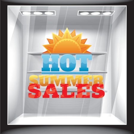 Αυτοκόλλητο Εκπτώσεων - Hot Summer Sales