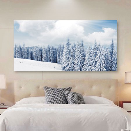 Πίνακας σε καμβά - Χειμωνιάτικα δέντρα