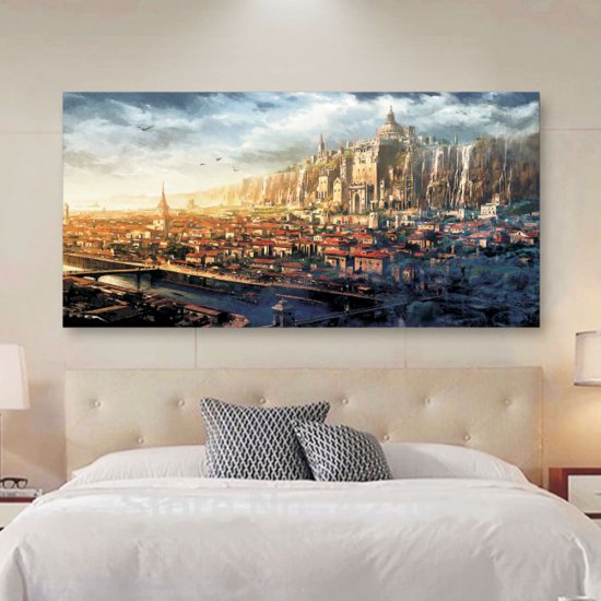 Πίνακας σε καμβά - Φανταστική πόλη Πίνακας σε καμβά - Φανταστική πόλη
