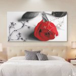 Πίνακας σε καμβά - Κόκκινο τριαντάφυλλο