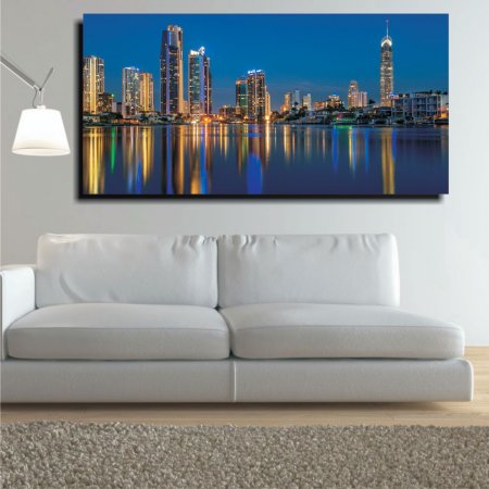 Πίνακας - Φωτισμένα κτίρια