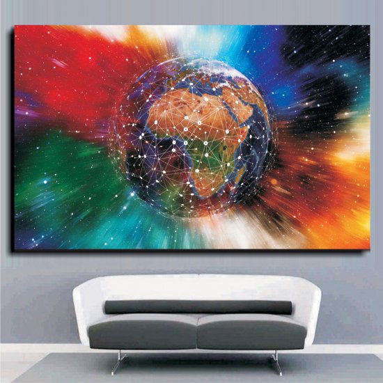 Πίνακας σε Καμβά - Global Network