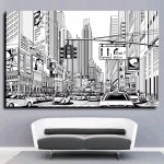 Πίνακας σε Καμβά - New York City Black & White 02