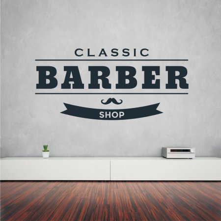 Αυτοκόλλητο τοίχου - Classic Barber Shop