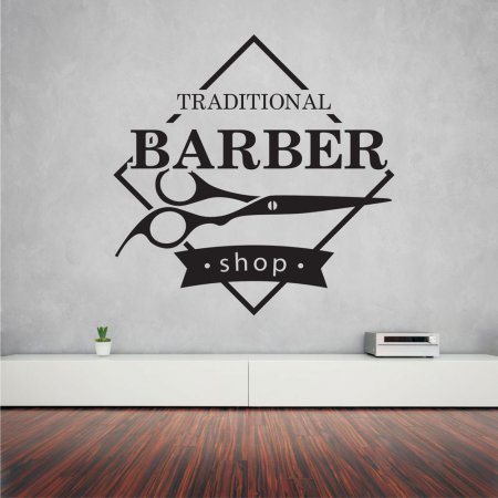 Αυτοκόλλητο τοίχου - Traditional Barber Shop 01