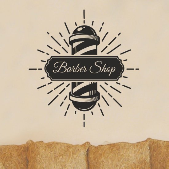 Αυτοκόλλητο τοίχου - Barber Shop 3