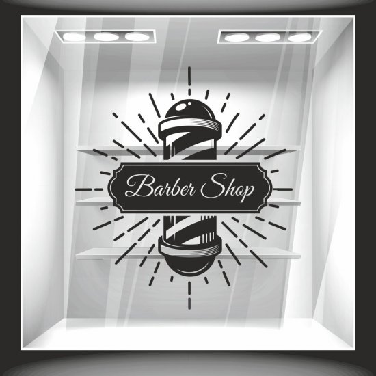 Αυτοκόλλητο βιτρίνας - Barber Shop 3