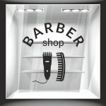 Αυτοκόλλητο βιτρίνας - Barber Shop 4