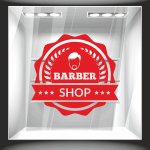 Αυτοκόλλητο βιτρίνας - Barber Shop 7
