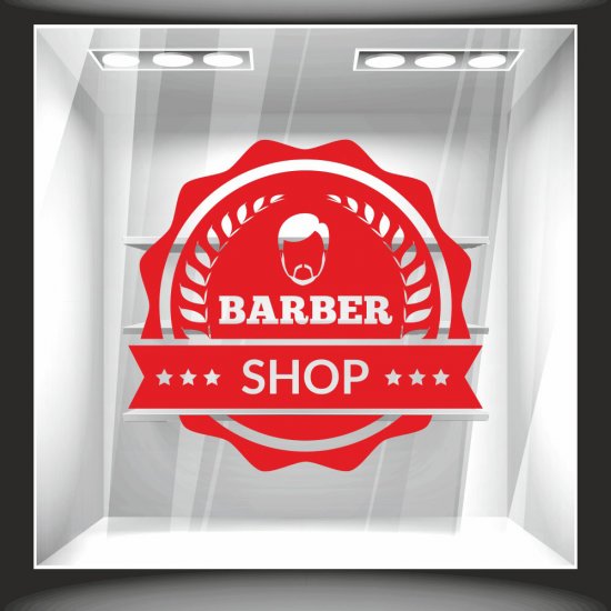 Αυτοκόλλητο βιτρίνας - Barber Shop 7