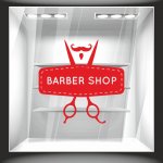 Αυτοκόλλητο βιτρίνας - Barber Shop 10