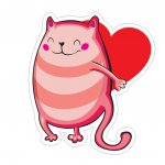 PVC Forex Σχέδιο - Γατάκι βαλεντίνου