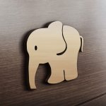 MDF Ξύλινο Σχέδιο - Ελεφαντάκι