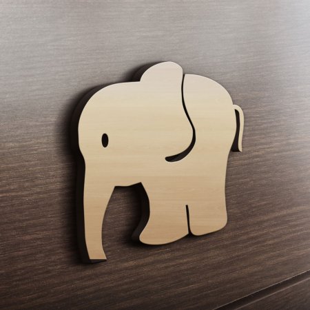 MDF Ξύλινο Σχέδιο - Ελεφαντάκι