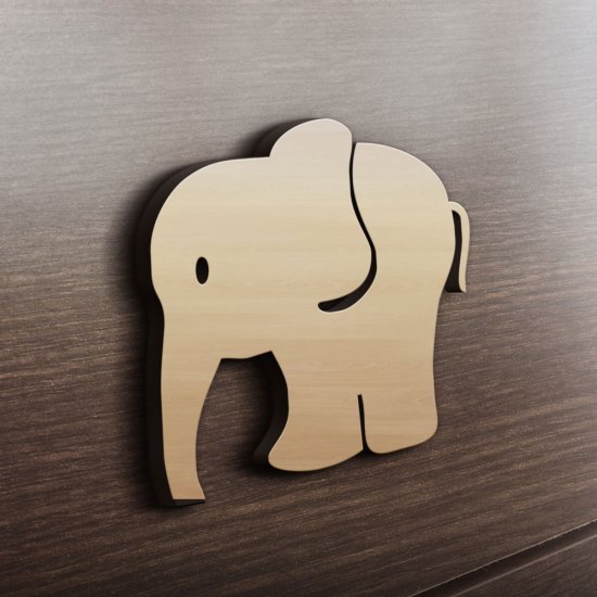 MDF Ξύλινο Σχέδιο - Ελεφαντάκι