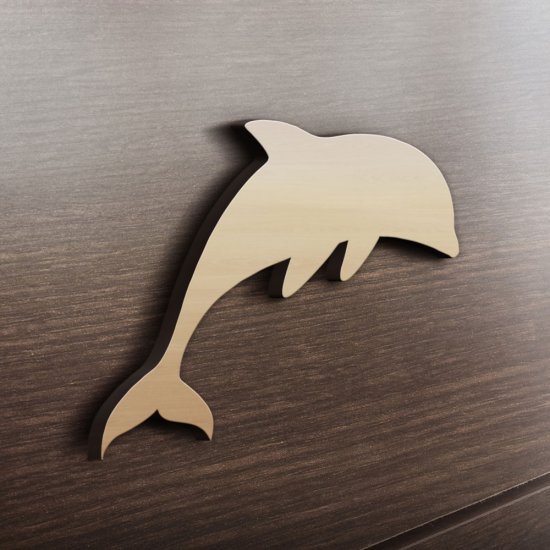 MDF Ξύλινο Σχέδιο - Δελφίνι