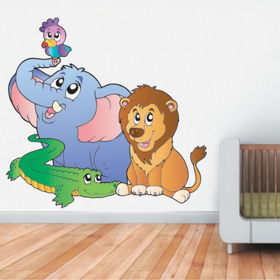 Αυτοκόλλητο τοίχου - Χαριτωμένα ζωάκια