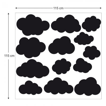 Παιδικό Αυτοκόλλητο Τοίχου - Σετ Συννεφάκια