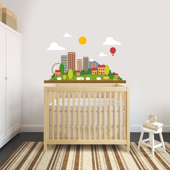 Παιδικό Αυτοκόλλητο Τοίχου - Γραμμική Πόλη 01 Παιδικό Αυτοκόλλητο Τοίχου - Γραμμική Πόλη 01