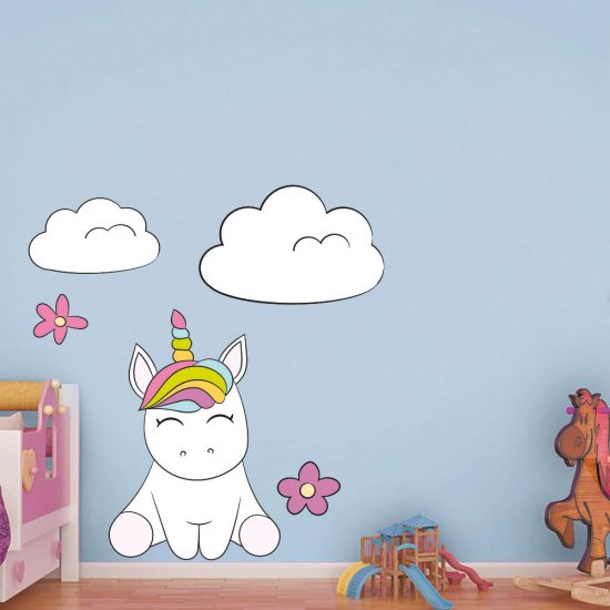 Παιδικό Αυτοκόλλητο Τοίχου - Γλυκός Μονόκερος Παιδικό Αυτοκόλλητο Τοίχου - Γλυκός Μονόκερος