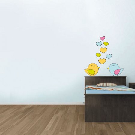 Παιδικό Αυτοκόλλητο Τοίχου - Γλυκά Πουλάκια