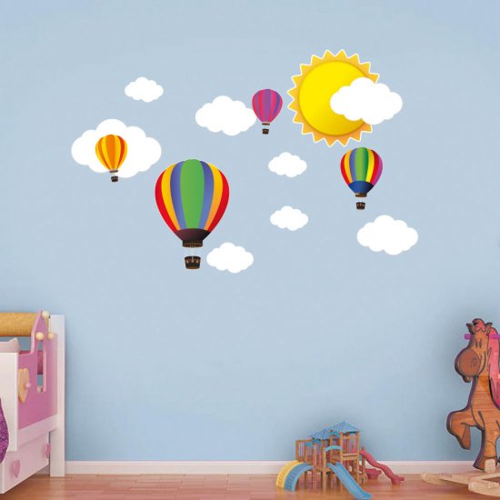 Παιδικό Αυτοκόλλητο Τοίχου - Αερόστατα