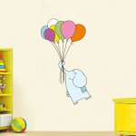 Παιδικό Αυτοκόλλητο Τοίχου - Ιπτάμενο Ελεφαντάκι