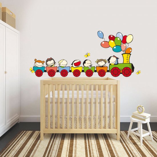 Παιδικό Αυτοκόλλητο Τοίχου - Παιδικό Τρενάκι 01 Παιδικό Αυτοκόλλητο Τοίχου - Παιδικό Τρενάκι 01