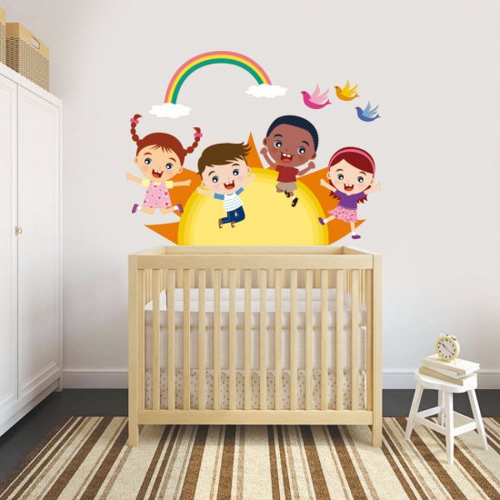 Παιδικό Αυτοκόλλητο Τοίχου - Γελαστή Παρέα Παιδικό Αυτοκόλλητο Τοίχου - Γελαστή Παρέα