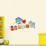 Παιδικό Αυτοκόλλητο Τοίχου - I Love School 02