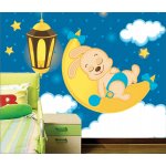 Αυτοκόλλητη ταπετσαρία - Κουρασμένο λαγουδάκι