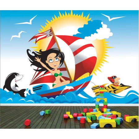 Αυτοκόλλητη ταπετσαρία - Θαλάσσια σπορ