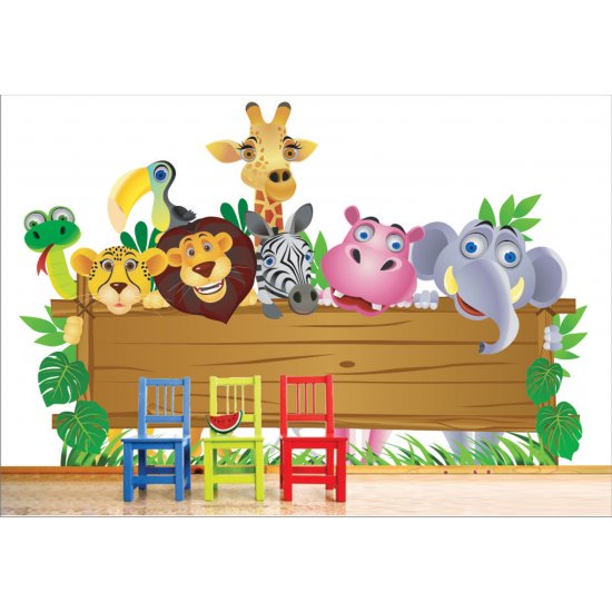 Αυτοκόλλητη ταπετσαρία - Αφρικάνικη παρέα Αυτοκόλλητη ταπετσαρία - Αφρικάνικη παρέα