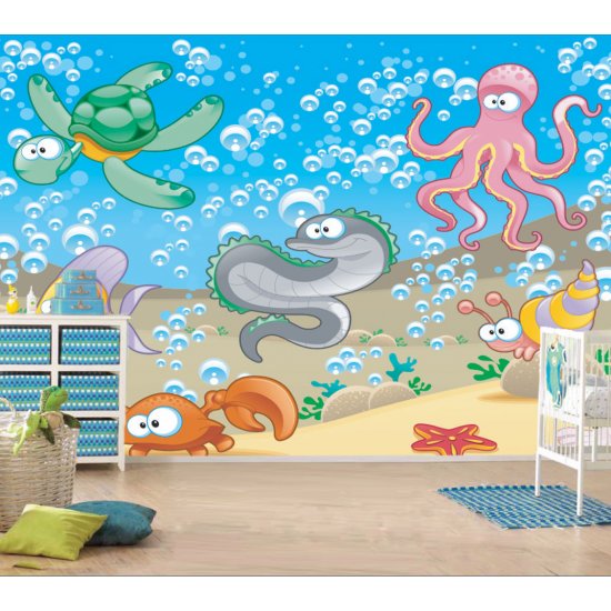 Αυτοκόλλητη ταπετσαρία - Θαλασσινά ζωάκια