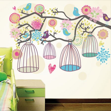 Αυτοκόλλητη ταπετσαρία - Ανθισμένα κελαήδισματα