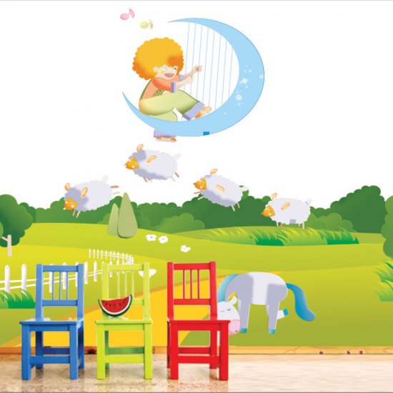 Αυτοκόλλητη ταπετσαρία - Μουσικά προβατάκια Αυτοκόλλητη ταπετσαρία - Μουσικά προβατάκια