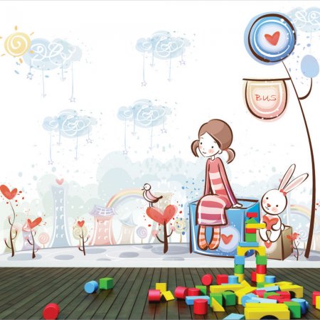 Αυτοκόλλητη ταπετσαρία - Γλυκιά παρέα