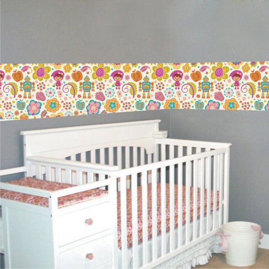 Αυτοκόλλητη Μπορντούρα - Πολύχρωμα Σχέδια Αυτοκόλλητη Μπορντούρα - Πολύχρωμα Σχέδια