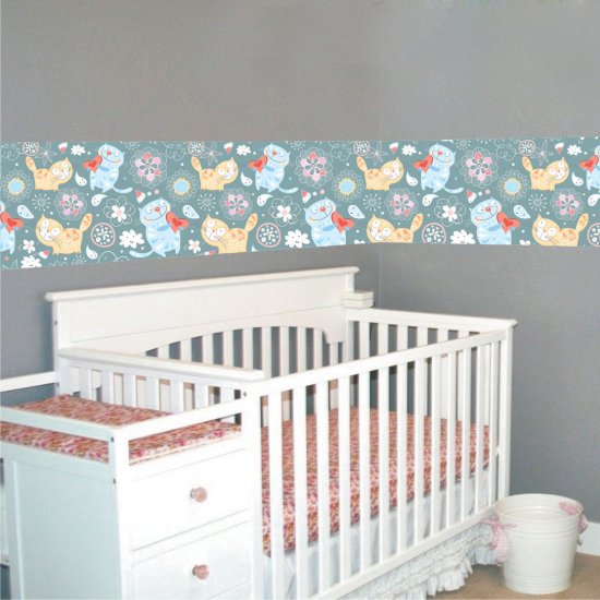 Αυτοκόλλητη Μπορντούρα - Αστείες Γάτες Αυτοκόλλητη Μπορντούρα - Αστείες Γάτες