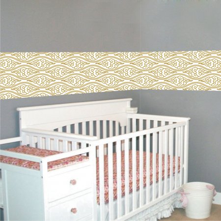 Αυτοκόλλητη Μπορντούρα - Ρετρό Σχέδιο 2