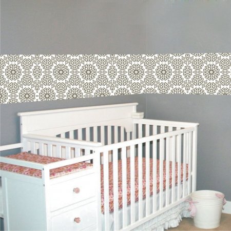 Αυτοκόλλητη Μπορντούρα - Ρετρό Σχέδιο 4